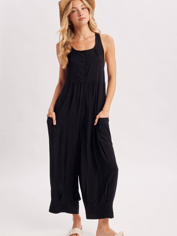 Boho Relaxed Sleeveless Jumpsuit