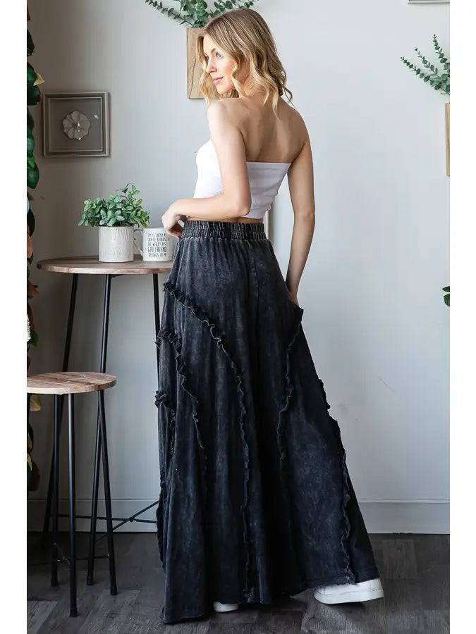 Oli & Hali Ruffle Wide Pants