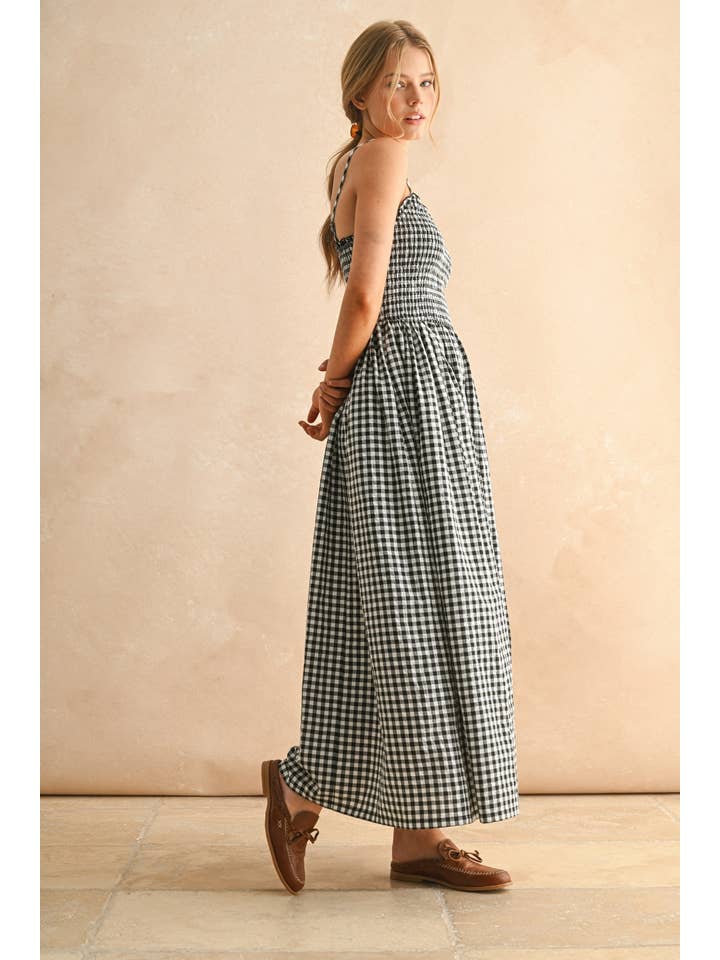 Miou Muse Gingham Maxi Dress