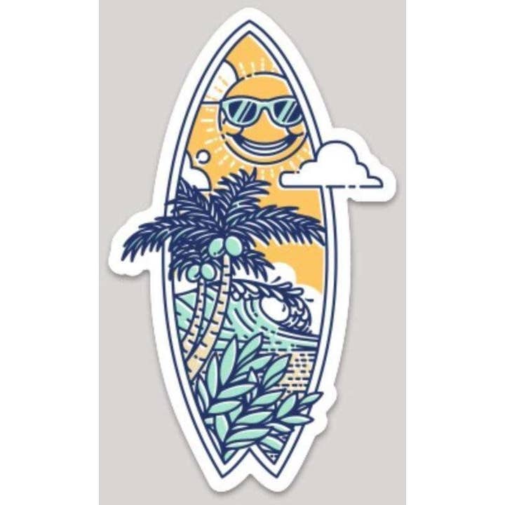 Happiness Comes In Waves Sticker