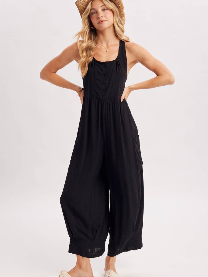 Boho Relaxed Sleeveless Jumpsuit