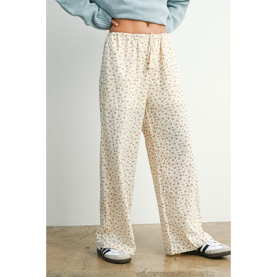 Floral Drawstring Pants