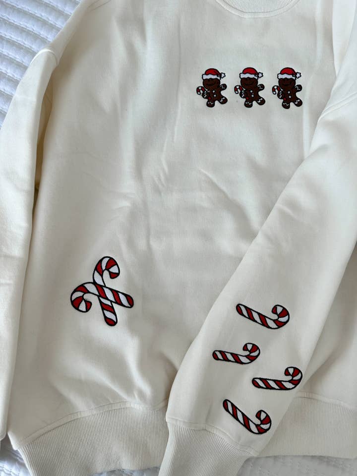 Sunkissed Coconut Gingerbread Recipe Embroidered Sweatshirt