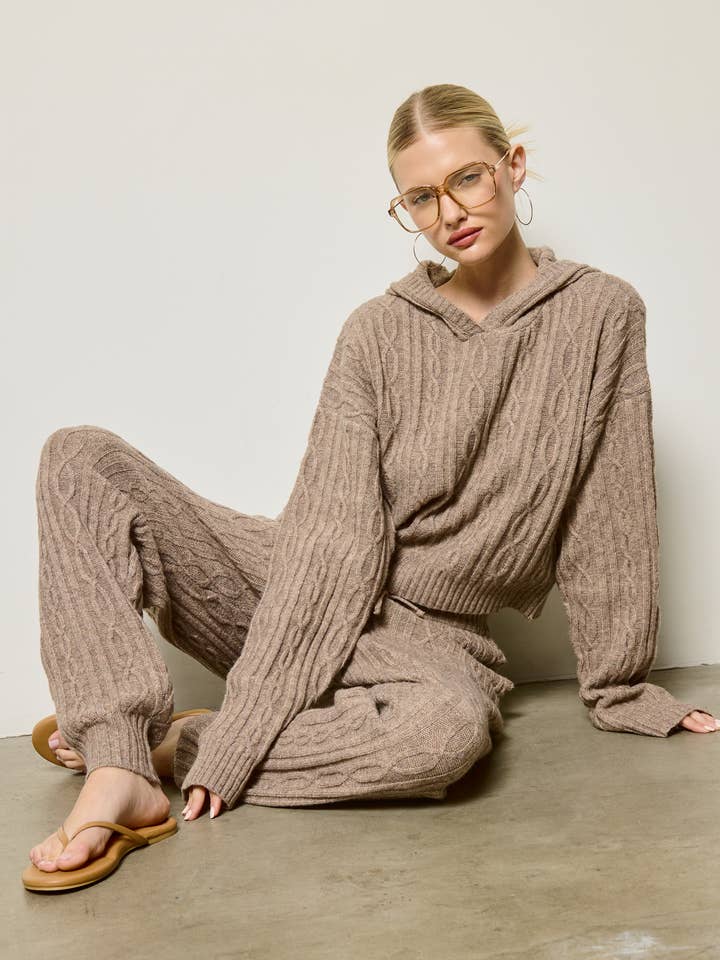 Mimosa Cable Knit Lounge Set