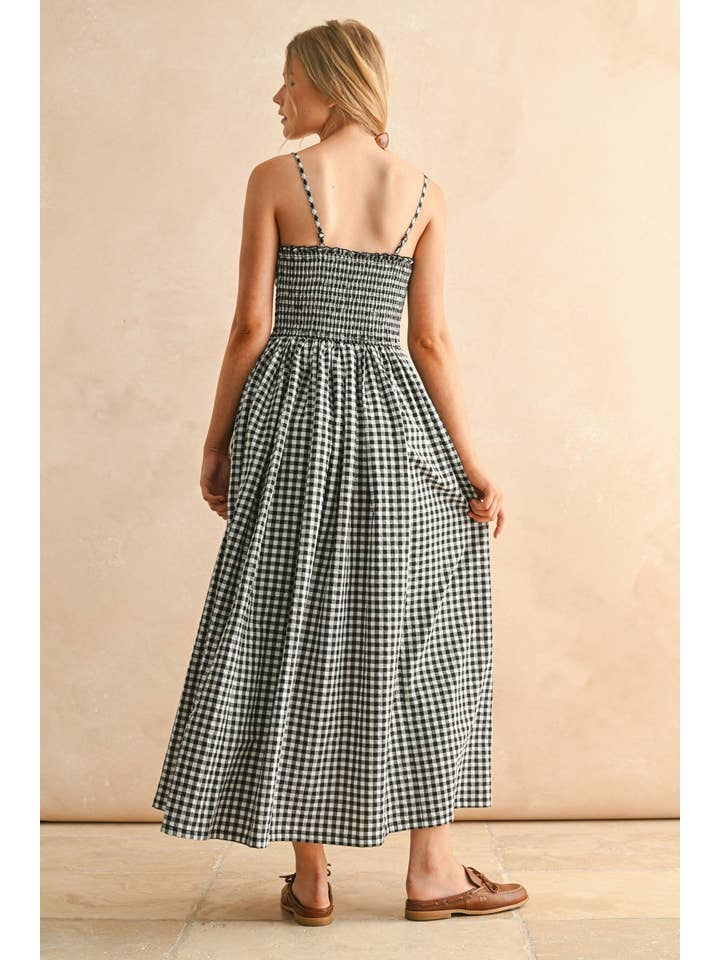 Miou Muse Gingham Maxi Dress
