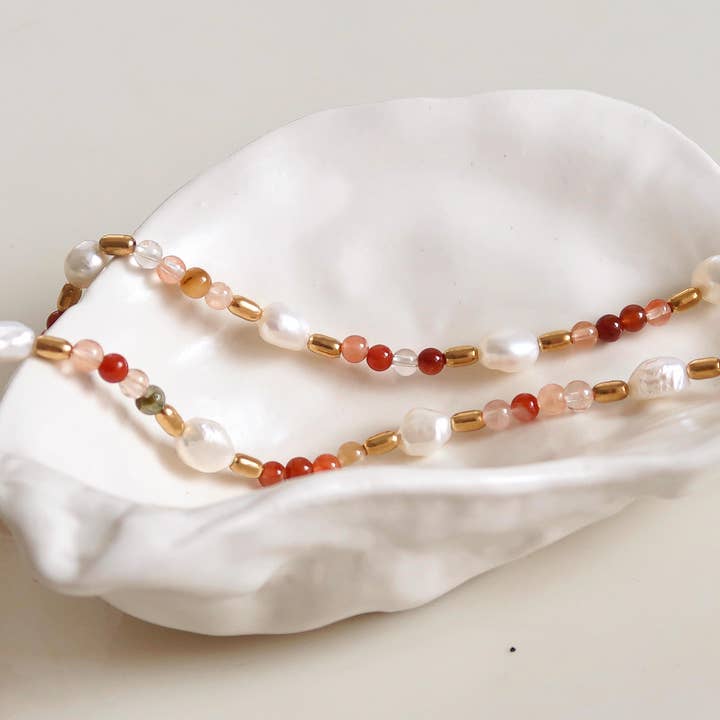 Bohemian Stone & Bead Bracelet