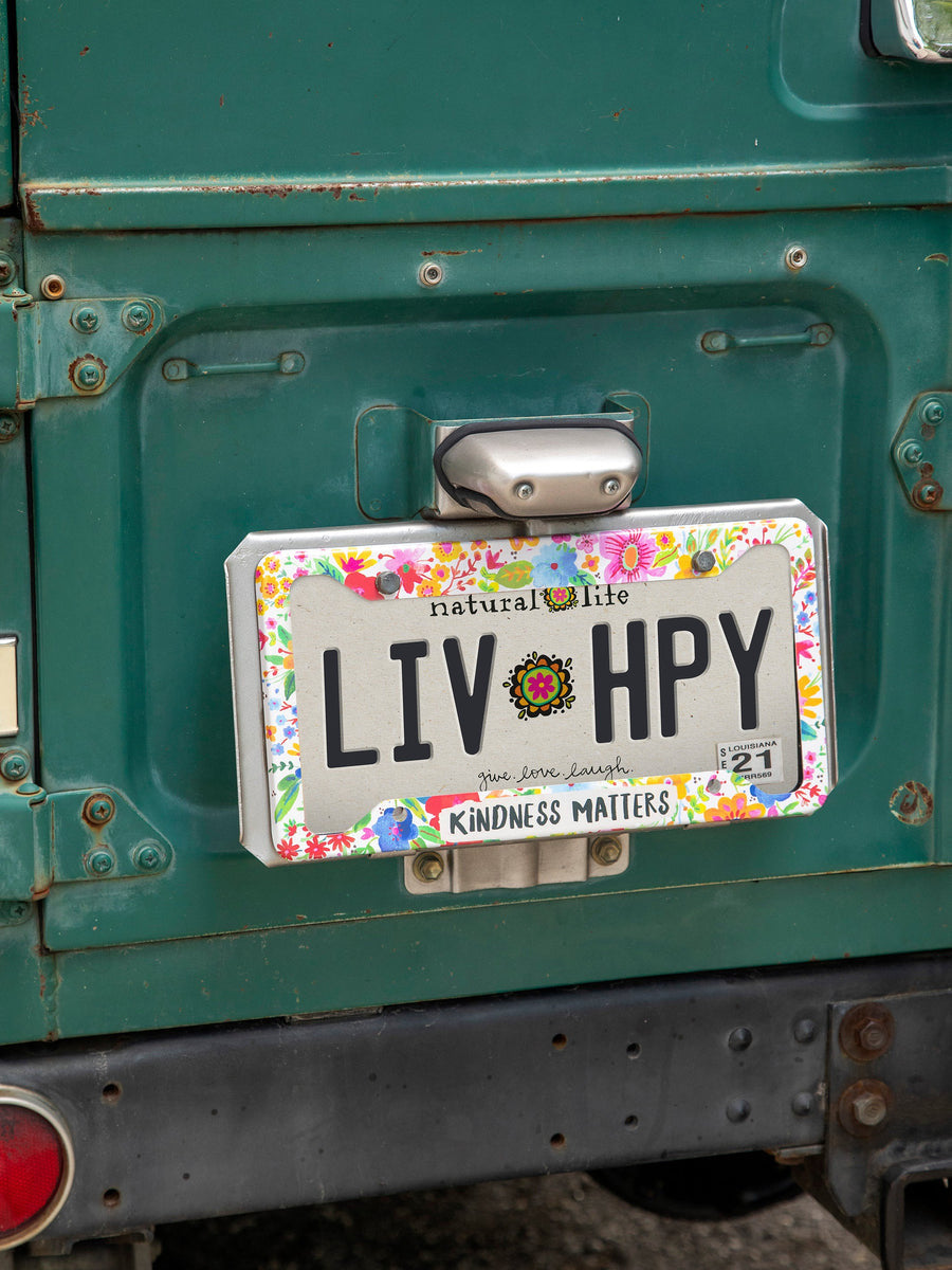 Natural Life License Plate Cover - Kindness Matters