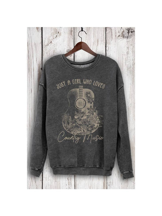 Just A Girl Who Loves Country Music Sweatshirt