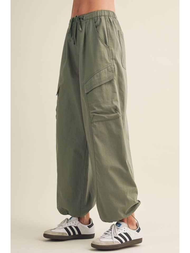 Mustard Seed Twill Voluminous Cargo Pants