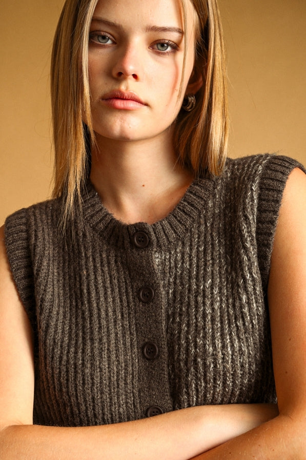 Miou Muse Button Front Vest
