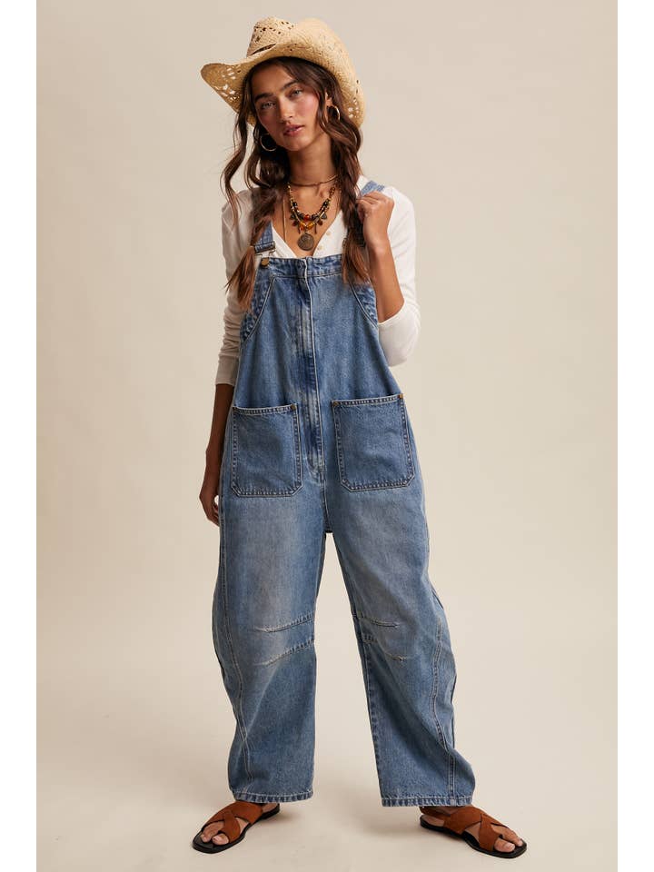 Listicle Western Wide Leg Overalls