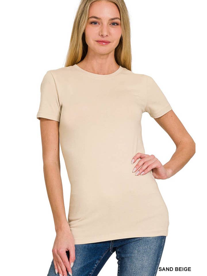 Basic Crew Neck Short Sleeve Tee