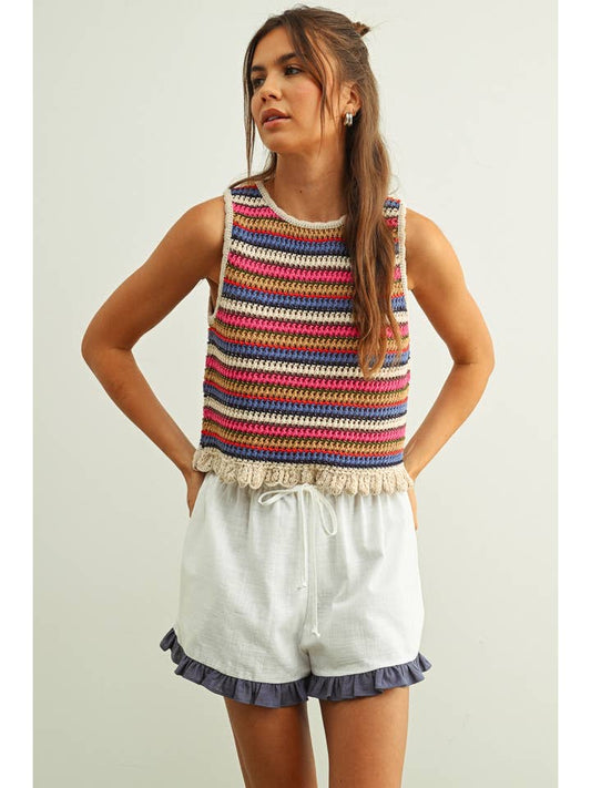 Miou Muse Multicolor Knit Top