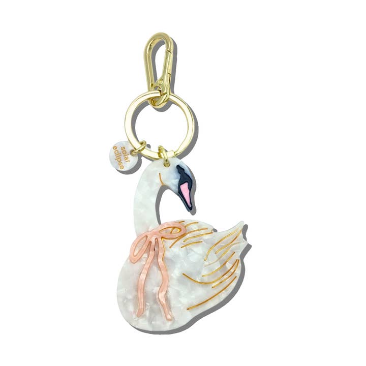 Solar Eclipse Bow Swan Bag Charm