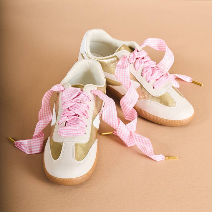 Step It Up Gingham Shoelaces