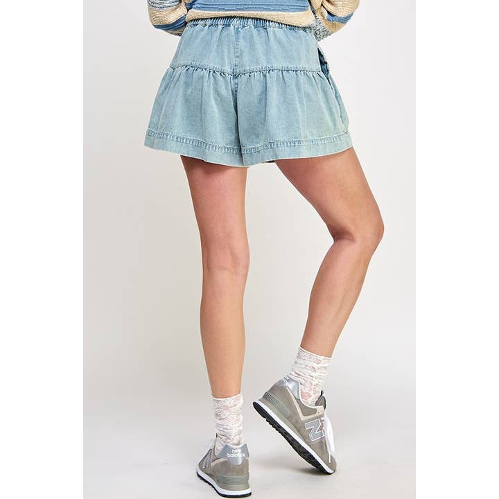 Miss Love Fleur Denim Shorts