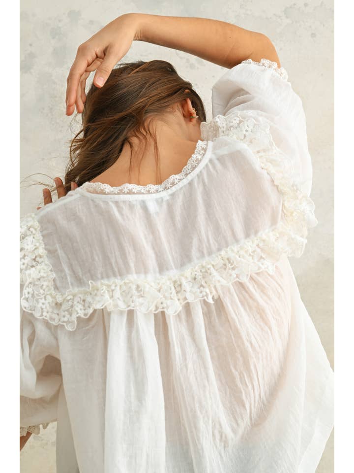 Miou Muse Lace Detailed Blouse