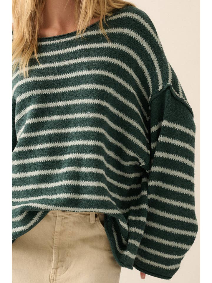 Promesa Striped Knit Oversized Sweater