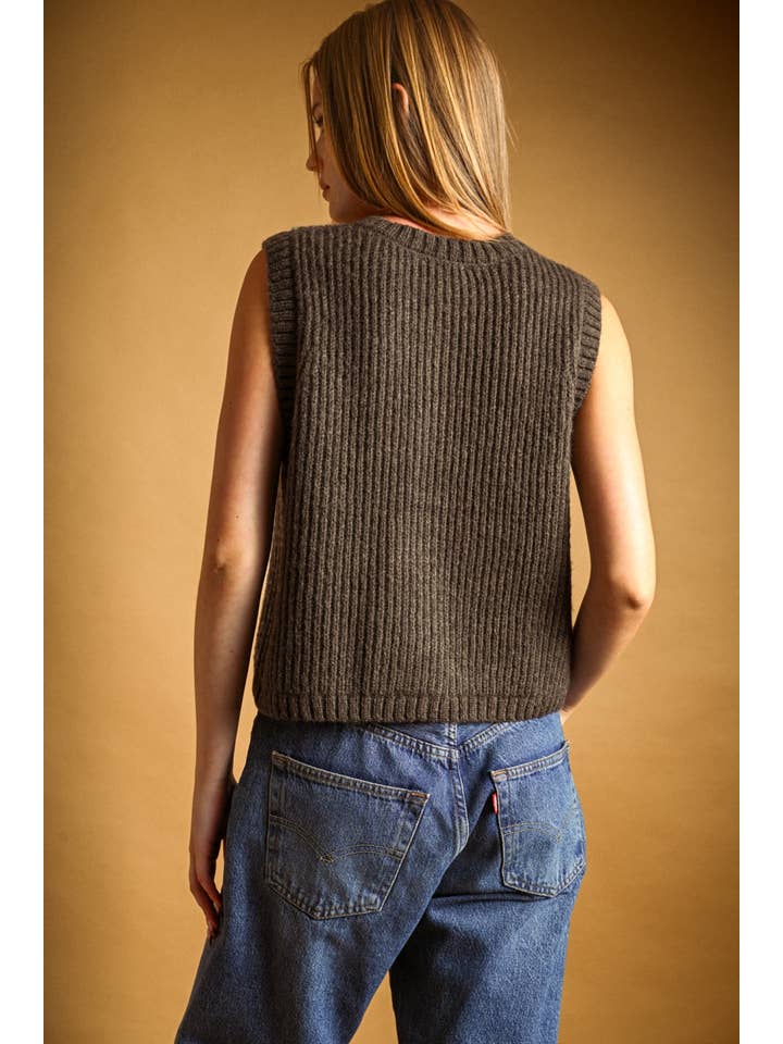 Miou Muse Button Front Vest