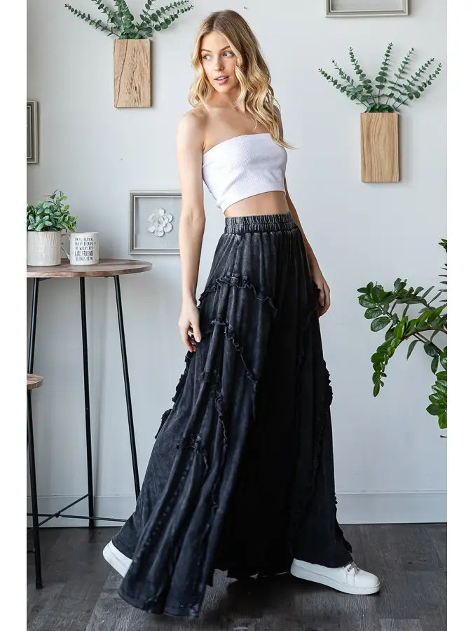 Oli & Hali Ruffle Wide Pants