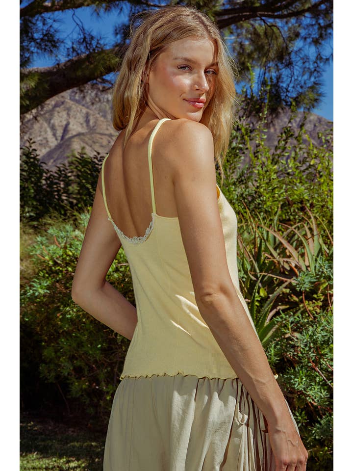 Cotierra Lace Trim Tank Top