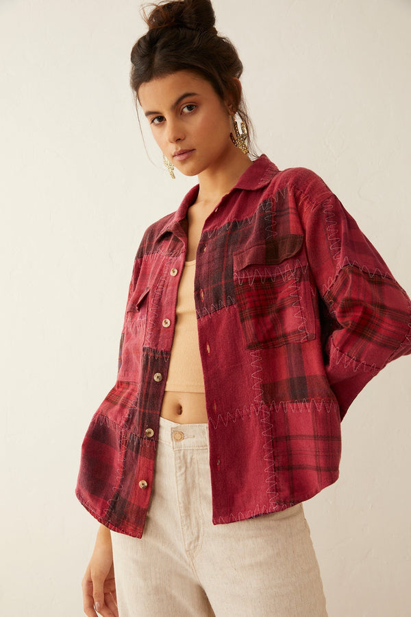 Myra Emma Dawn Patchwork Shacket