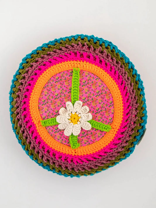 Natural Life Crochet Pillow