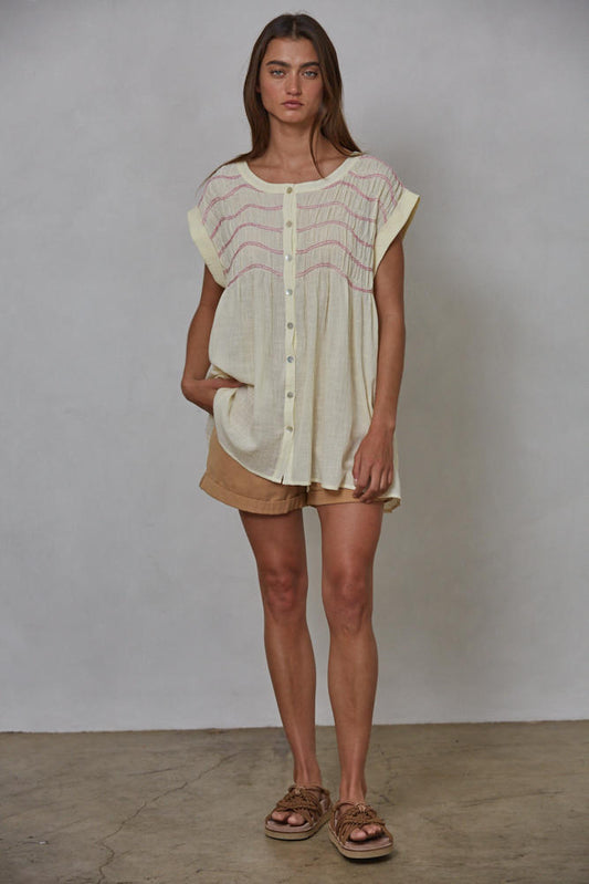 By Together Bossa Buttondown Tunic