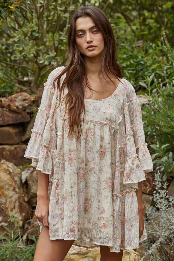 By Together Floral Affair Flare Mini Dress