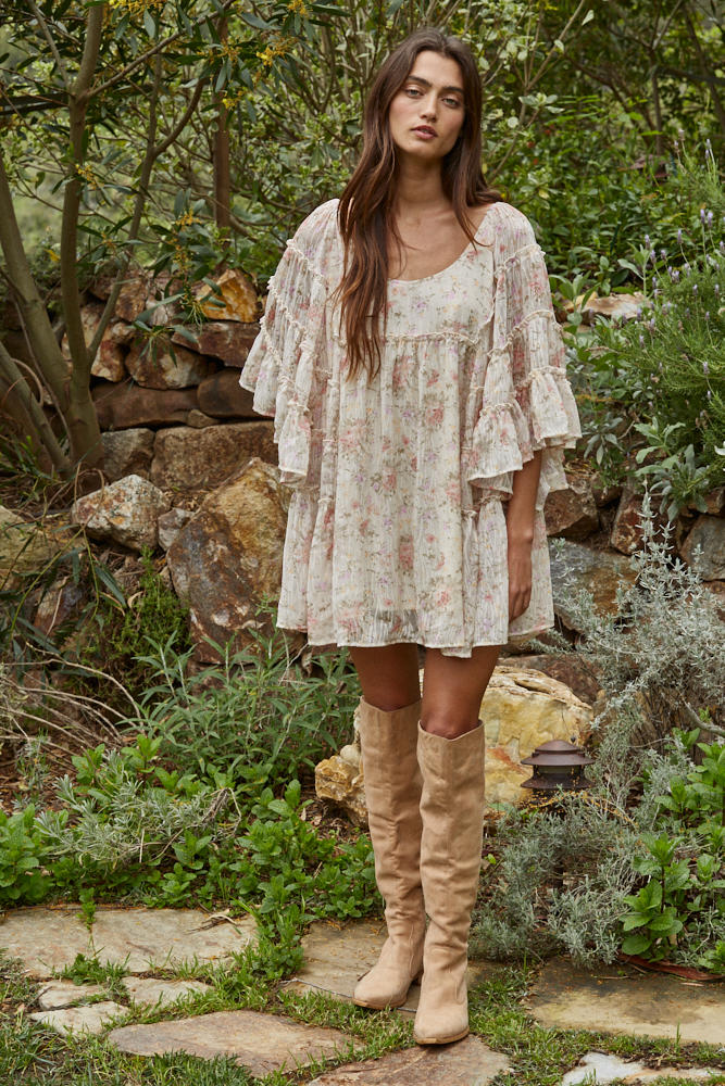 By Together Floral Affair Flare Mini Dress