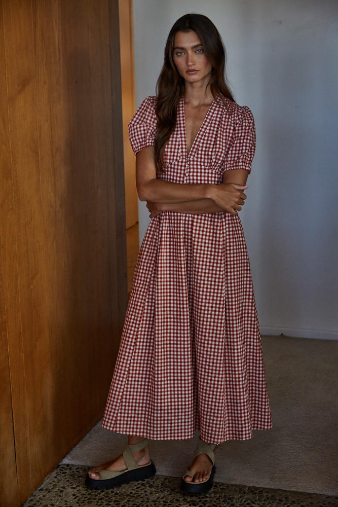 By Together Sayler Gingham Bodice Dress
