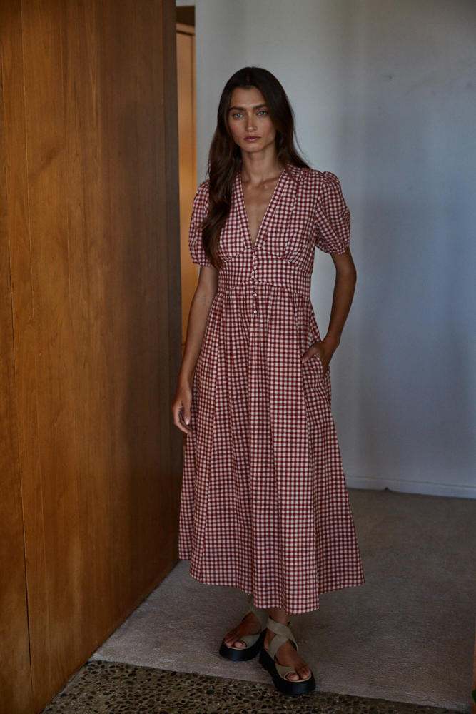 By Together Sayler Gingham Bodice Dress