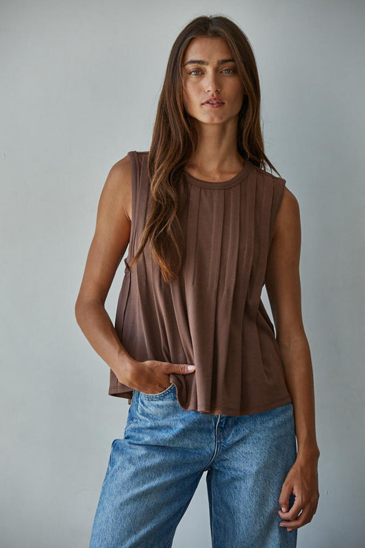 By Together Aura Pleated Front Top