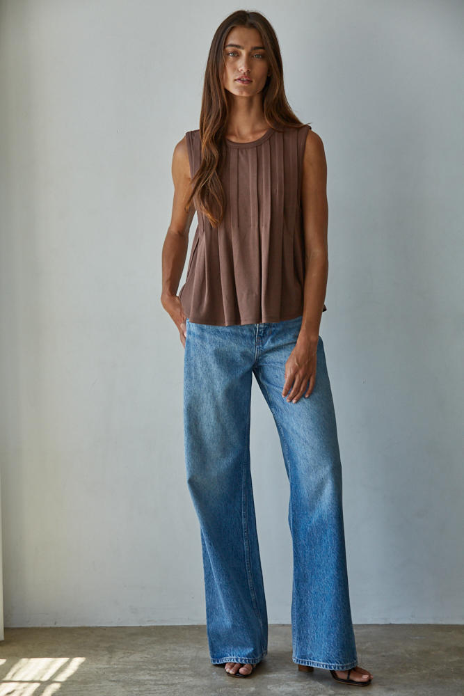 By Together Aura Pleated Front Top