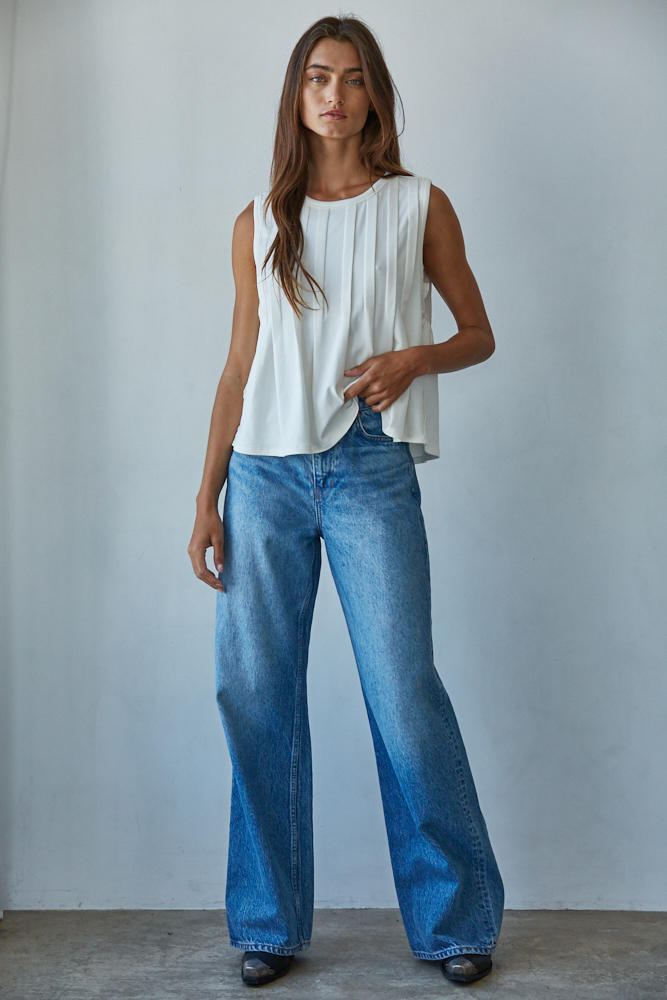 By Together Aura Pleated Front Top