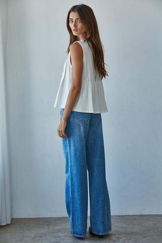 By Together Aura Pleated Front Top