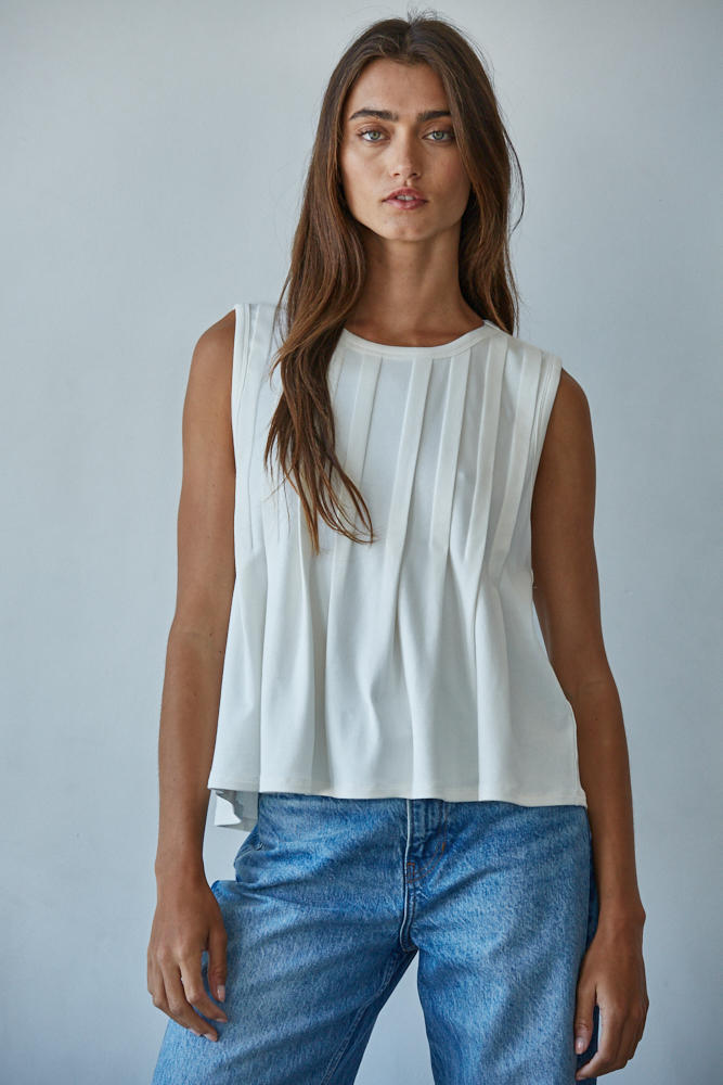 By Together Aura Pleated Front Top