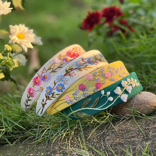 Quince Fables Summer Floral Embroidered Headband