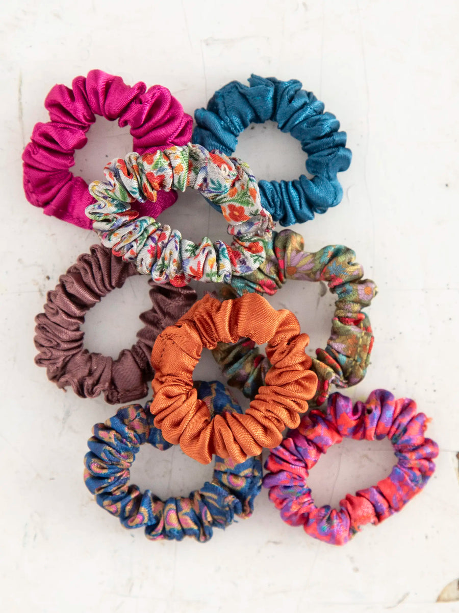 Natural Life Mini Satin Scrunchie Set of 8 - Rainbow