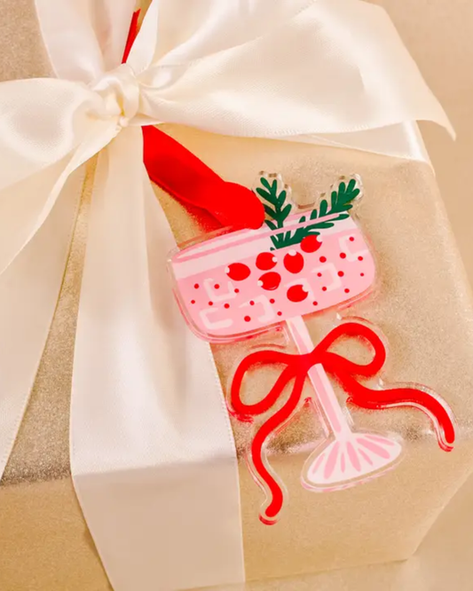 Cranberry Cosmo Holiday Tree Ornament