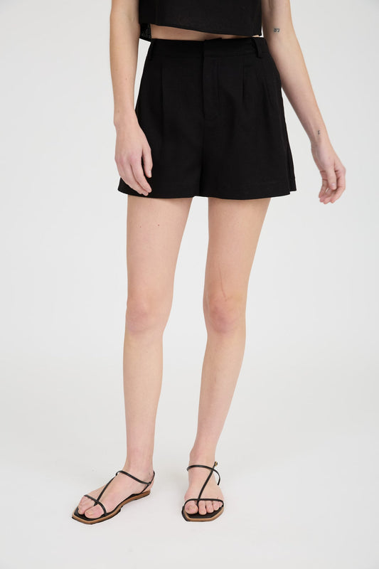 Blu Pepper High Wasit Pleated Shorts