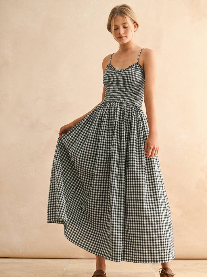 Miou Muse Gingham Maxi Dress