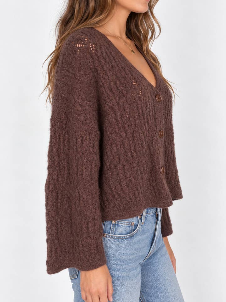Nectar Clothing Open Knit Cardigan