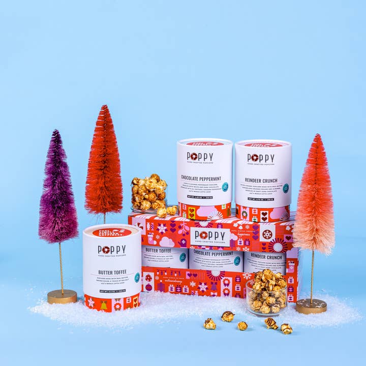 Poppy Popcorn Holiday Cylinder Trio