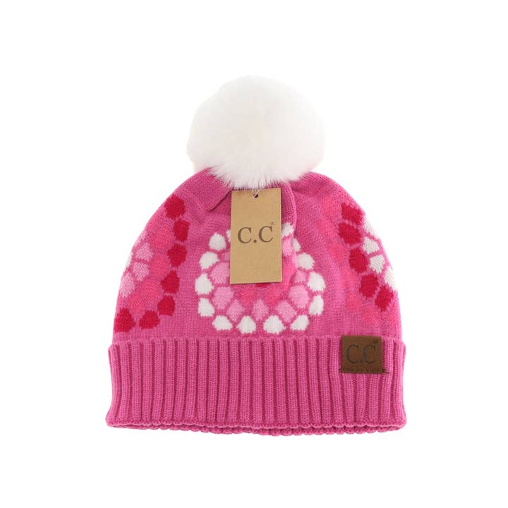 C.C. Beanie Flower Pom Beanie