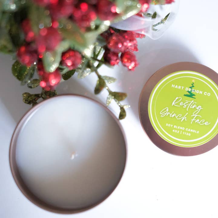 Resting Grinch Face 4oz Candle