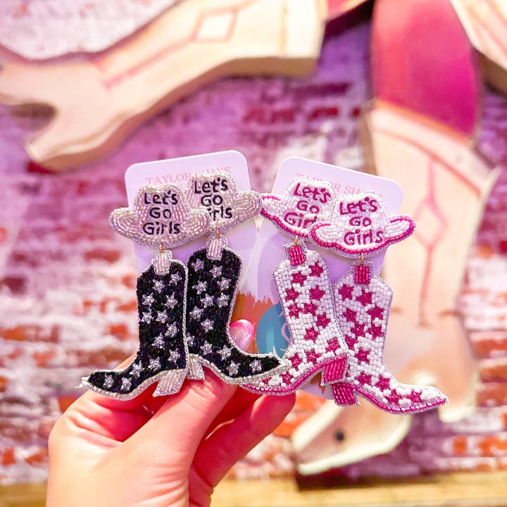 Taylor Shaye Let's Go Girls Boots Earrings