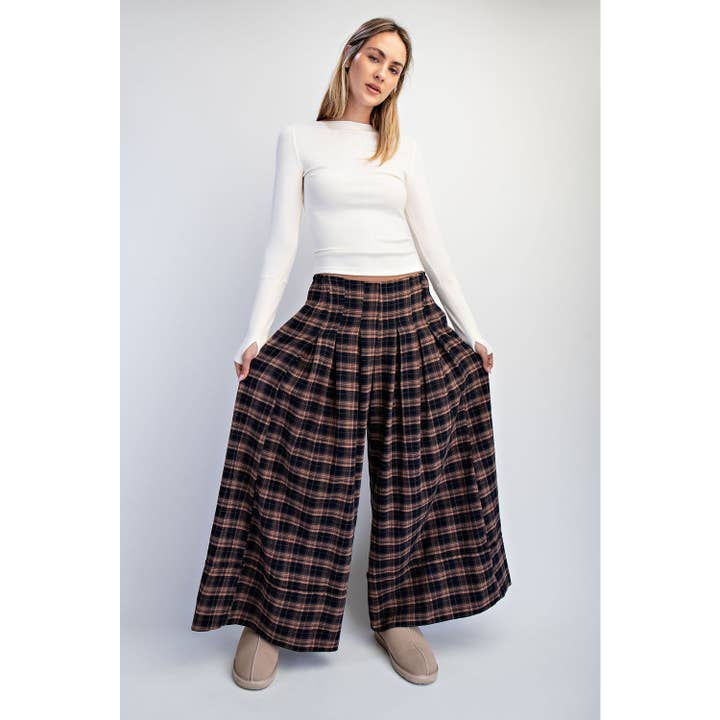 Cotierra Plaid Wide Leg Pants