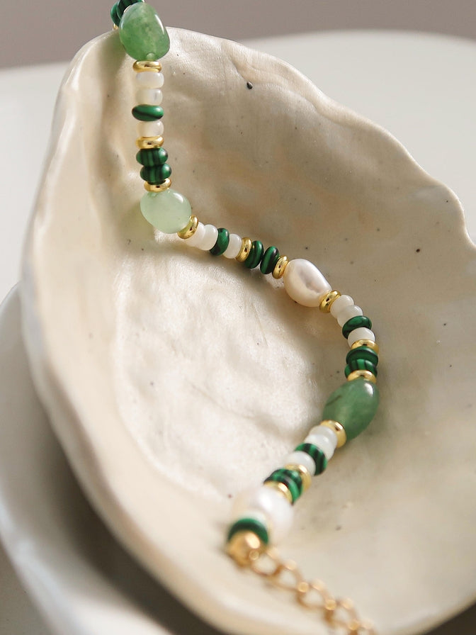 Bohemian Stone & Bead Bracelet