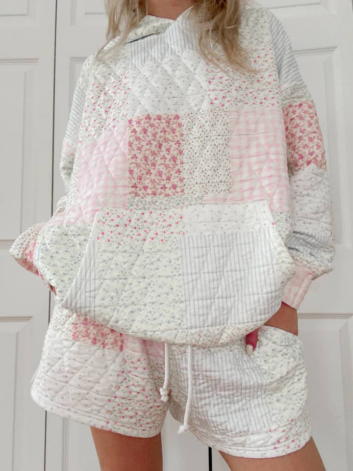 Sunkissed Coconut Quilted Pastel Hoodie